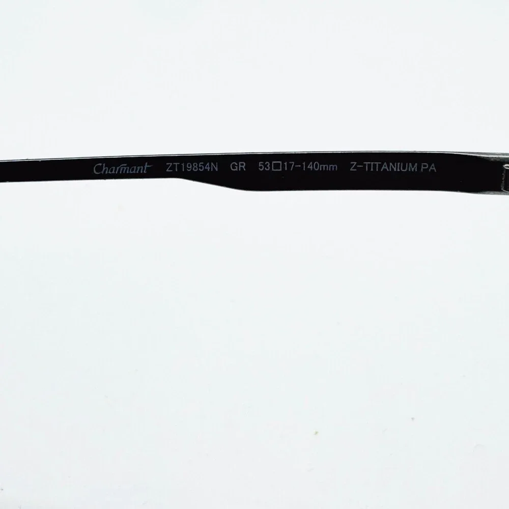 Charmant Eyeglasses Mens Gray Titanium ZT19854N 53-17-140